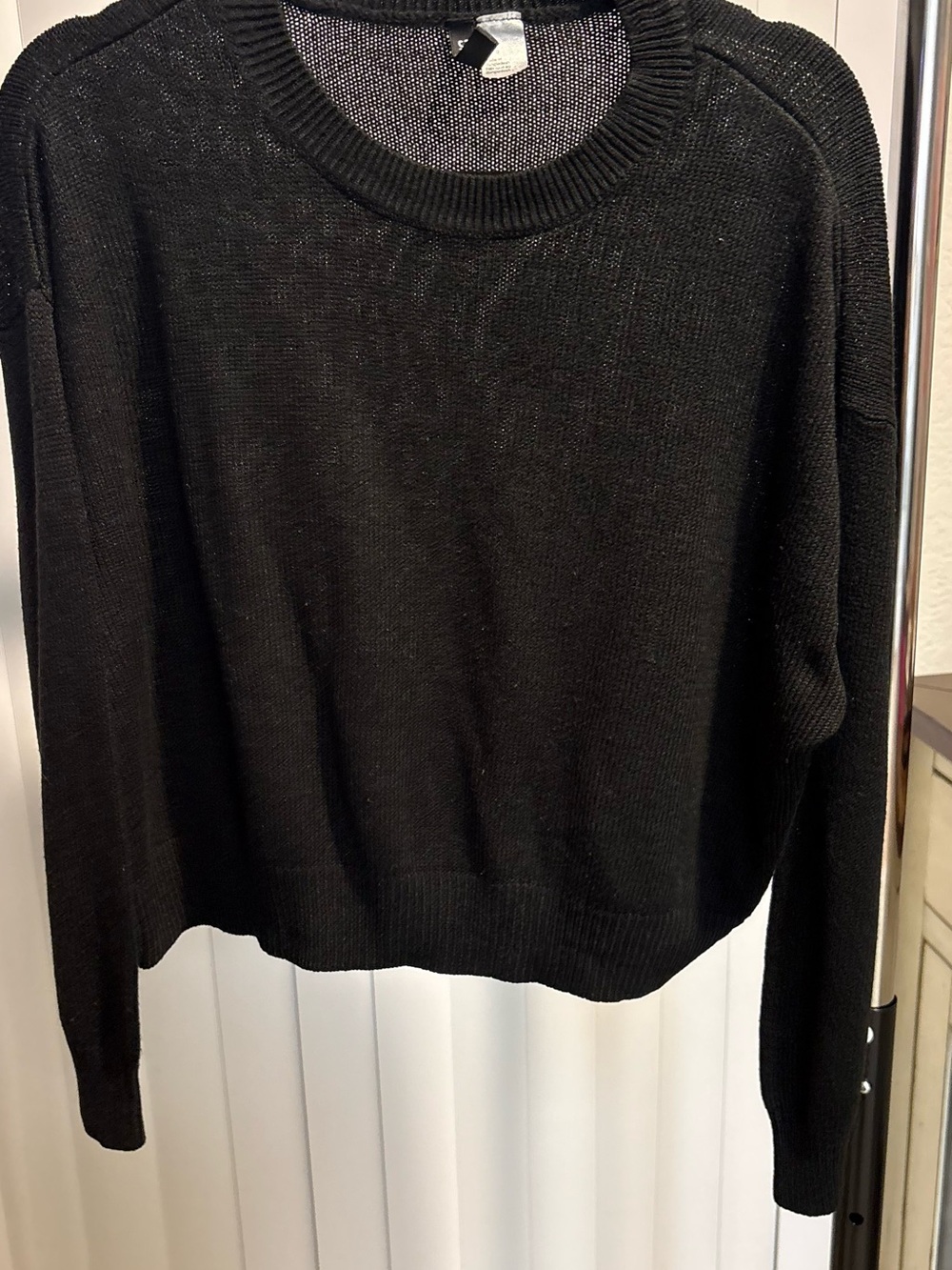 H&M Black Crewneck Knit Sweater